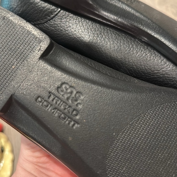 SAS Comfort Foot Bed Black Leather Loafers Size 8 - Picture 6 of 9
